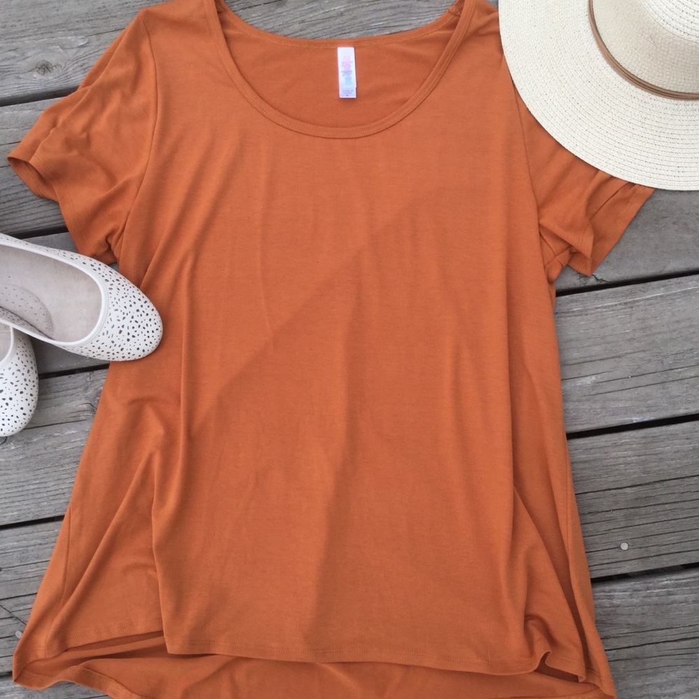 LuLaRoe Solid Classic Tee Rust Orange size XL